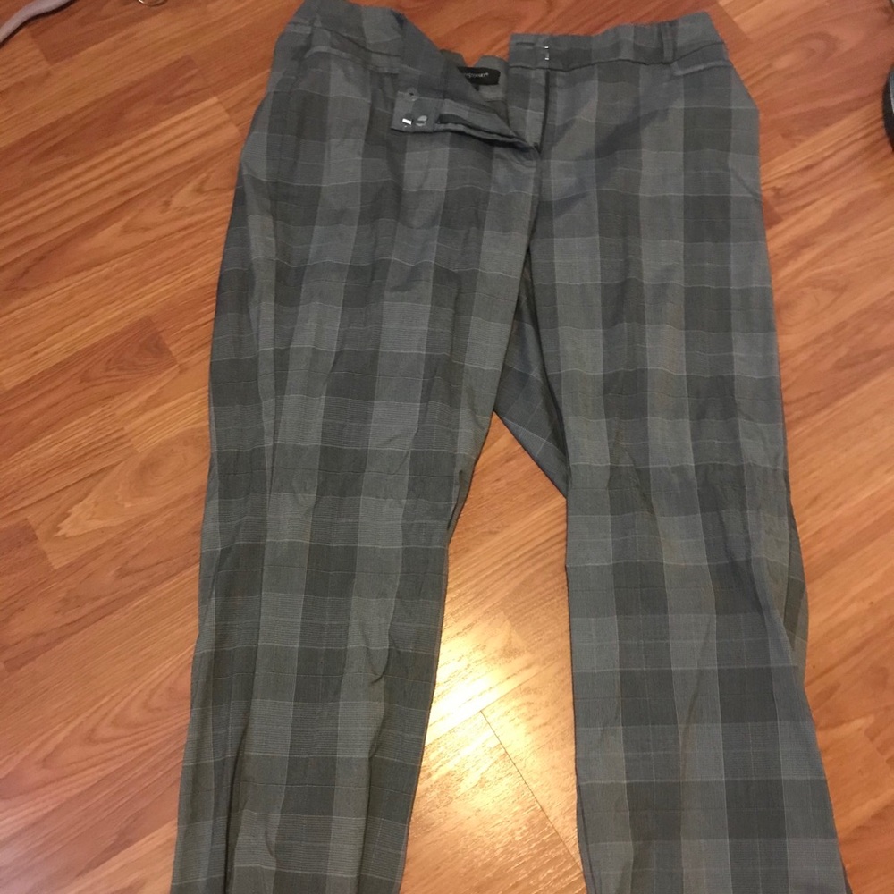 Petite checkerboard pants